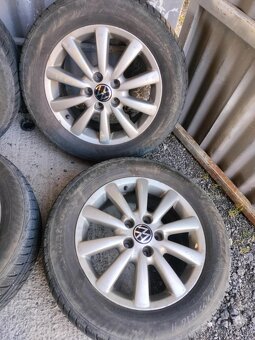 4ks alu disky vw Sharan 5x112 r16 pneu 225/55 r16 5mm - 2