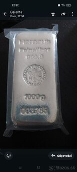 Predam investicne striebro kg - 2