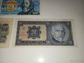 BANKOVKY 20 KČS 1926-1988, 3 RŮZNÉ EMISE - 2