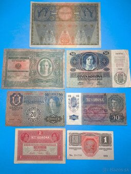 Bankovky RAKOUSKO-UHERSKO - 1-1.000 Kronen - 2