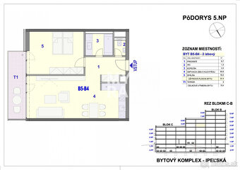2-izbový byt B5-B4 v Bytovom komplexe Ipeľská - 2