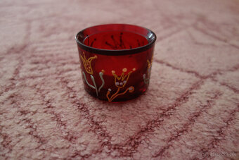 Svietnik na čajovú sviečku červený - 2
