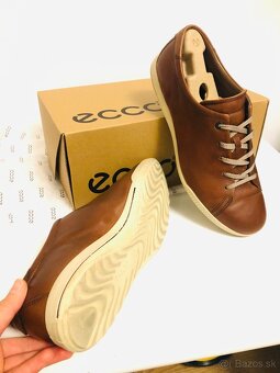 Kožené topánky Ecco Soft cognac premium - 2