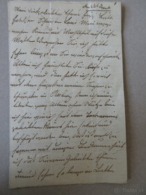 List r. 1845 pre gr. Ľudovíta Karatsonyi Beodrai, Bratislava - 2
