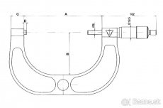 Mikrometr třmenový 150-175 mm SOMET - ČSN 251421 (NOVÝ) - 2