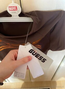 GUESS hnedé crop top tričko – NOVÉ s visačkou - 2