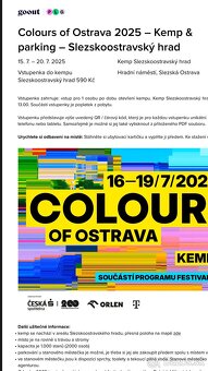 Vstupenky do kampu Colours of Ostrava - 2
