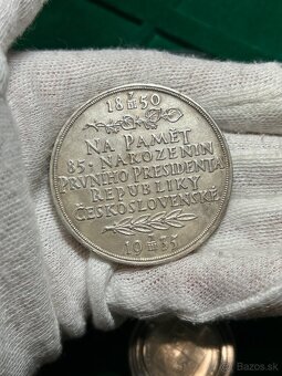 Strieborna medaila Tomáš G. Masaryk vzácna 50 mm varianta - 2