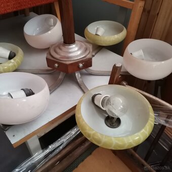 Retro luster lampa art deco Drevo chrom - 2