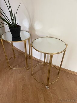 glamou zlate nocne stoliky \ prirucny stolik 60cm - 2