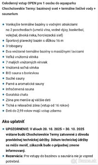 Predam 1 voucher - celodenny OPEN do Chochlowskie termy - 2