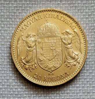 Zlatá uhorská 20 koruna FJI, 1905 kb - 2
