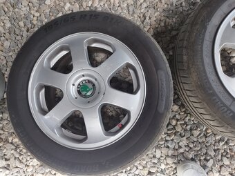 Škoda elektrony + pneu 5x100 r15 - 2