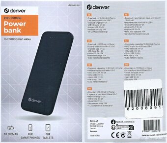 DENVER PBS 10010BK-Powerbank 10000mah - 2