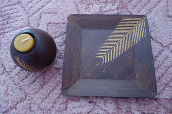 Drevený svietnik s táckou - 2