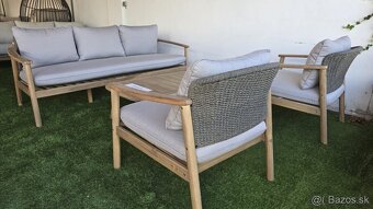 Drevený záhradný nábytok, záhradná sedacia súprava - 2