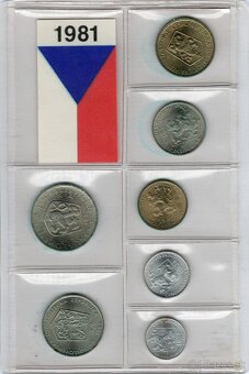 PREDÁM SADU MINCÍ ČSSR ROK 1981 - 2