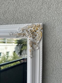 white mirror with gold details - 2