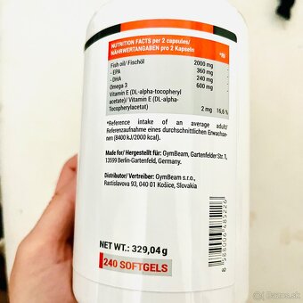 Nove Omega 3 mastné kyseliny  240 kapsul rybí olej EPA & DHA - 2