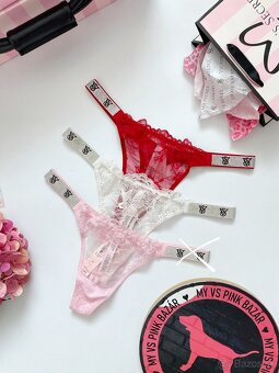 Victoria’s Secret shine strap tanga nohavičky kamienkove S - 2