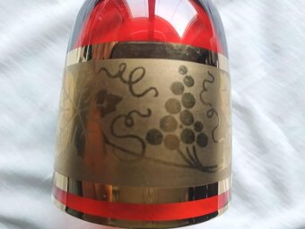 6 ks rubínové poháre Bohemia - 2