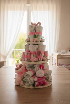 Plienková torta “Milujem ťa” - 2