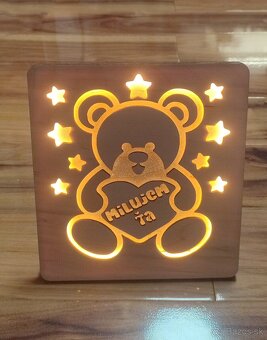 Dekoratívna nabijateľná LED lampa s motívom Medvedík - 2