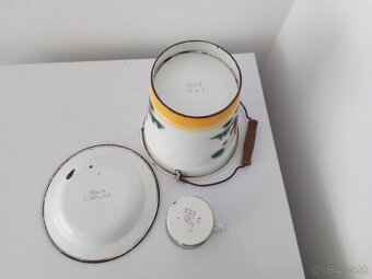 Staré, smaltované nádobí - dětské - smaltovaný riad - 2
