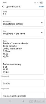 Predam mensie akvariun - 2