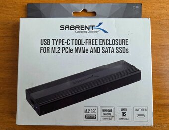 M.2 EXTERNÝ BOX PRE NVMe a SATA SSD USB-C 10Gbps -rozbalený - 2