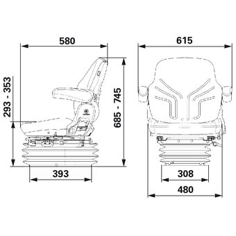 Sedadlo vodiča Grammer MSG95G/721 12 - 2
