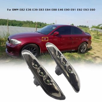 Boční LED blinkry pro BMW - kouřové - 2