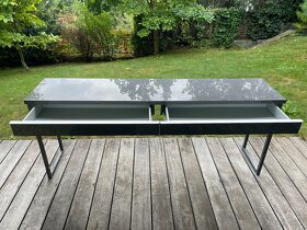 stol IKEA Besta Burs 180x40cm lesklý šedy - 2