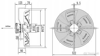 Priemyselný sací ventilátor 450 mm - 2