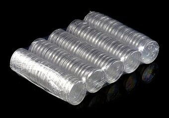 Kapsule na mince / bubliny na 100 ks mincí / pinzeta / obal. - 2