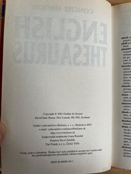 English thesaurus - anglický synonymický slovník - 2