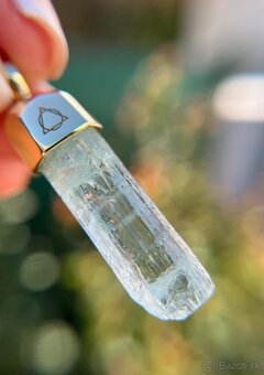 Akvamarín Etched v 14k zlate - 2