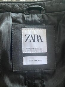 Čierna pánska kožená bunda ZARA veľ. S - 2