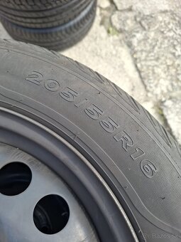 Komplet plech. disky R16 + letné pneu 205/55 R16 zn. Sava - 2