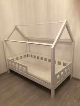Detská postielka-domček s roštom+matrac kokosove vlákno - 2