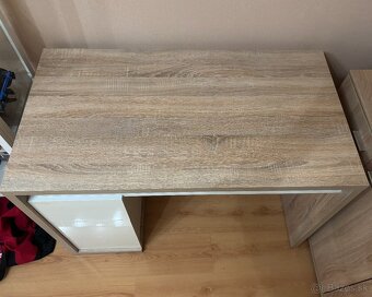 Písací stôl dub sonoma s LED osvetlením - 2