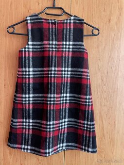 kárované šaty so zipsami vpredu v.122 - 2