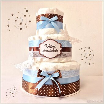 Plienková torta HNEDO-MODRÁ - 2