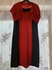 Červeno-čierne spoločenské šaty - 2