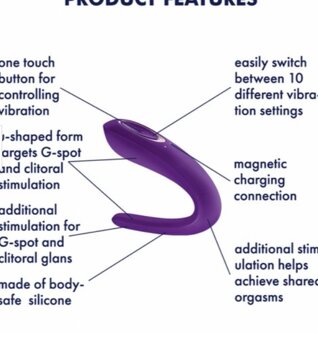 Vibrátor SATISFYER DOUBLE CLASSIC fialový - 2