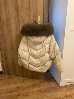 Bunda páperová s kožušinou - 2
