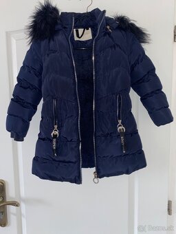 Prekrasna luxusne vyzerajuca zimna bunda velkost 110/116 - 2