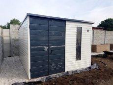 Záhradný domček, sklad 3x3m – biela/antracitová, celá SR - 2