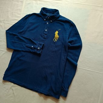 Vintage y2k Ralph Lauren modrá polokošeľa s dlhým rukávom M - 2