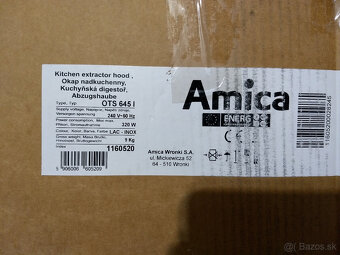 NOVÝ vstavaný teleskopický digestor 60cm Amica OTS 645I - 2